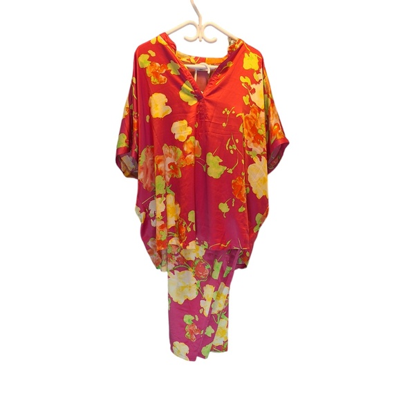 Natori Pink Satin Pajama Set - Picture 2 of 4